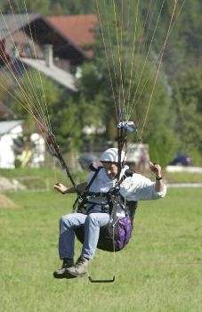 Chris im Landeanflug in Österreich